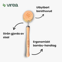 Eko Diskborste i Bambu & Sisal